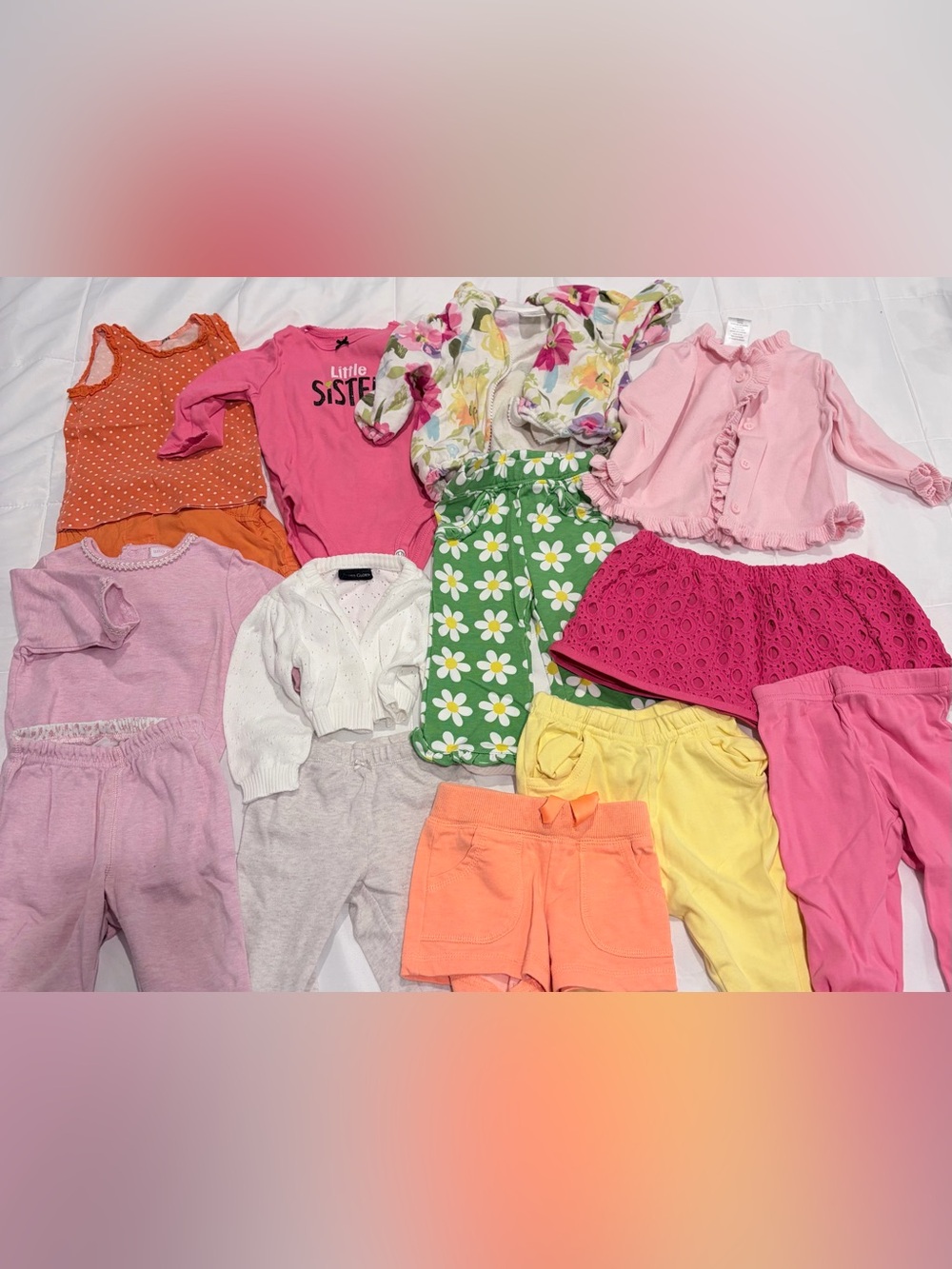 Baby Girl 3-6M Clothing Bundle 11 Pc Pink Floral Mixed Brands
